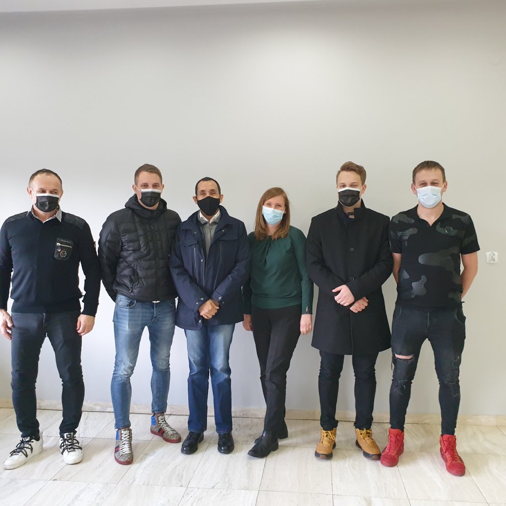 Lyreco QSS director with masks supplier Adriano Damiani
