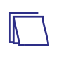 blå ikon av post-it lapp